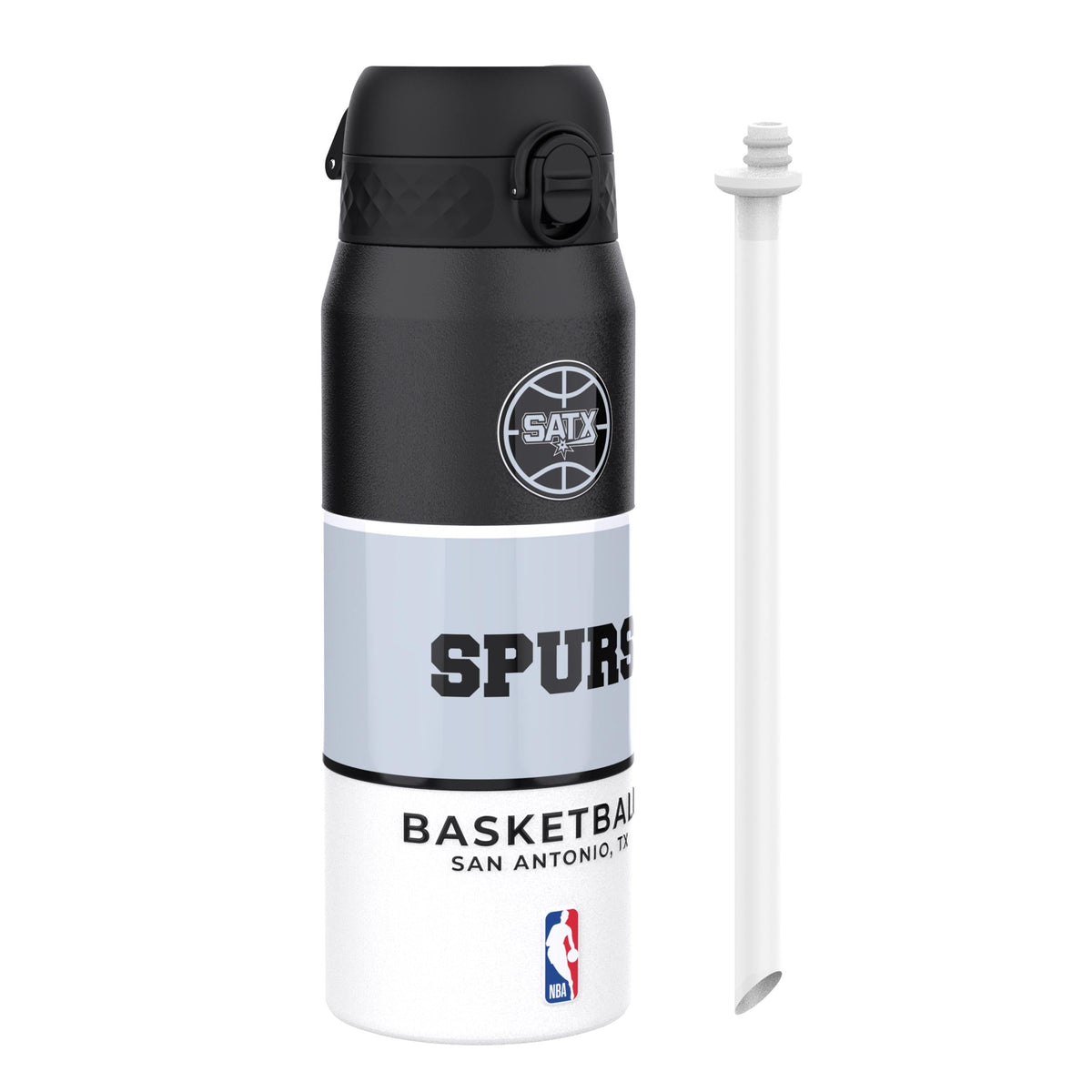 NBA x ION8, Isolierte Stahlflasche, SA Spurs, 750 ml