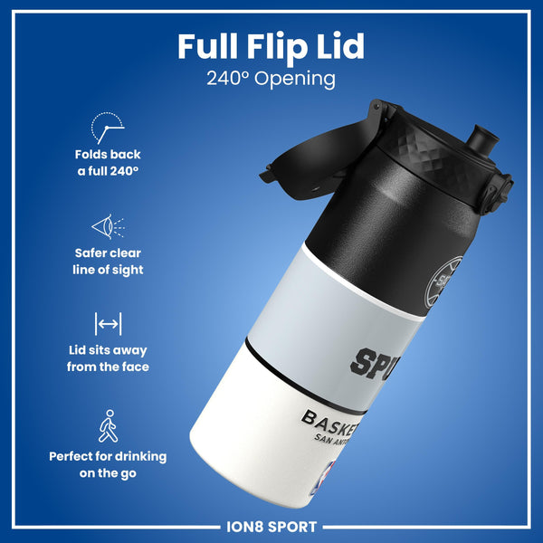 NBA x ION8, Isolierte Stahlflasche, SA Spurs, 750 ml