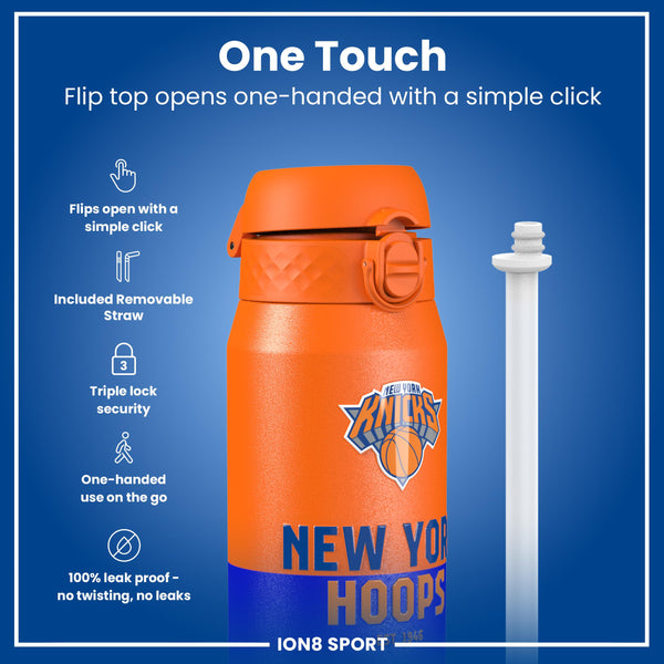 NBA x ION8, Isolierte Stahlflasche, NY Knicks, 750 ml