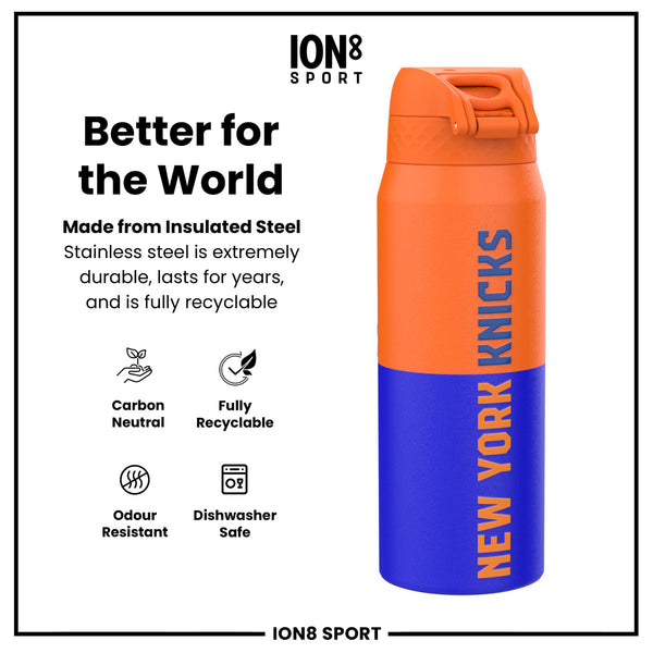 NBA x ION8, Isolierte Stahlflasche, NY Knicks, 750 ml