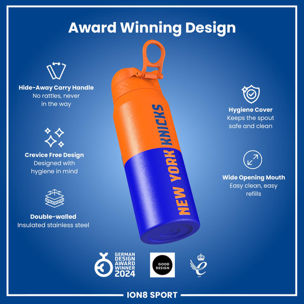NBA x ION8, Isolierte Stahlflasche, NY Knicks, 750 ml