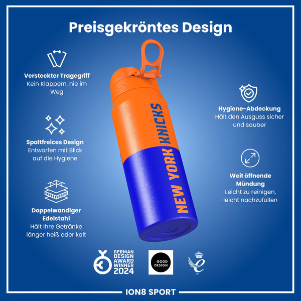 NBA x ION8, Isolierte Edelstahl, NY Knicks, 750 ml