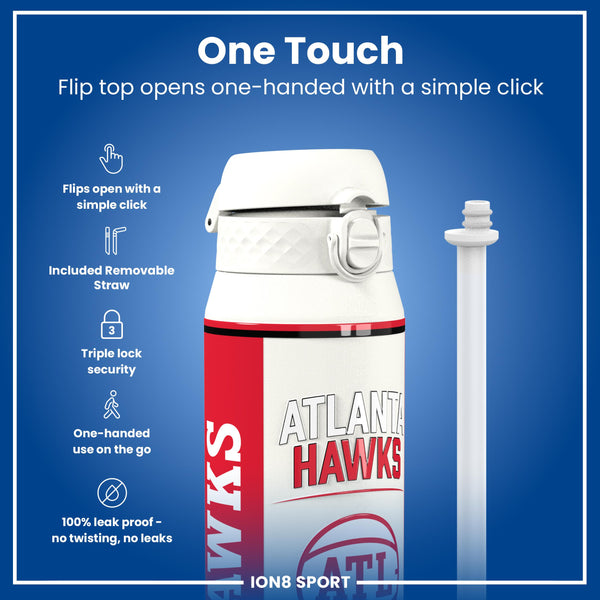NBA x ION8, Isolierte Stahlflasche, Atlanta Hawks, 750 ml