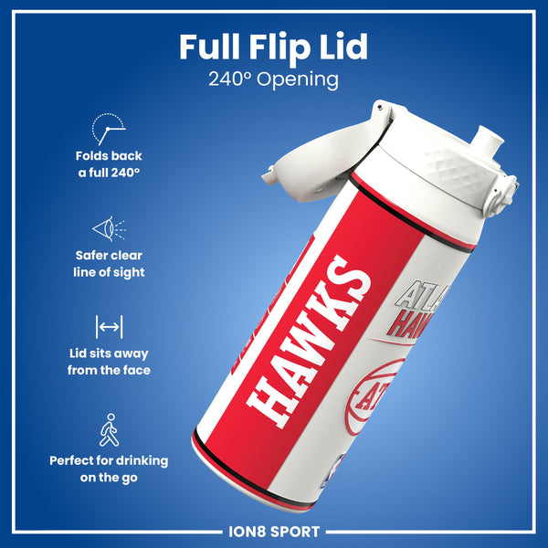 NBA x ION8, Isolierte Stahlflasche, Atlanta Hawks, 750 ml