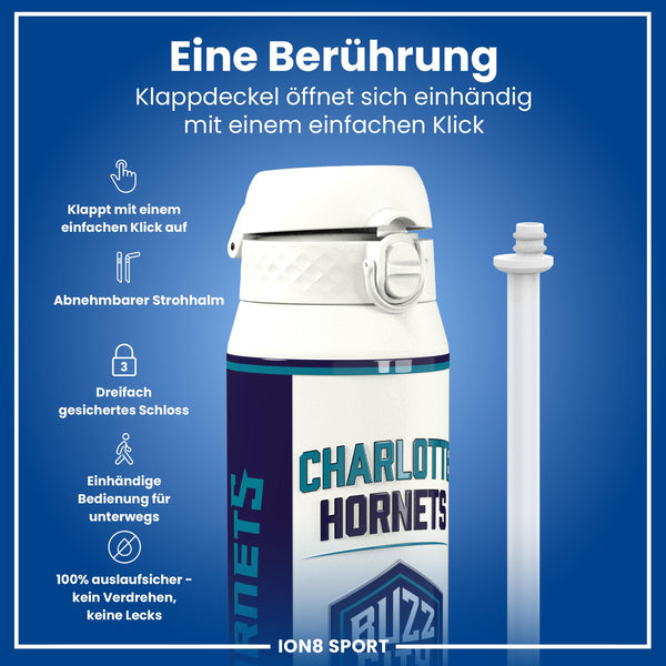 NBA x ION8, Isolierte Edelstahl, Charlotte Hornets, 750 ml