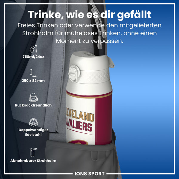 NBA x ION8, Isolierte Edelstahl, Cleveland Cavaliers, 750 ml