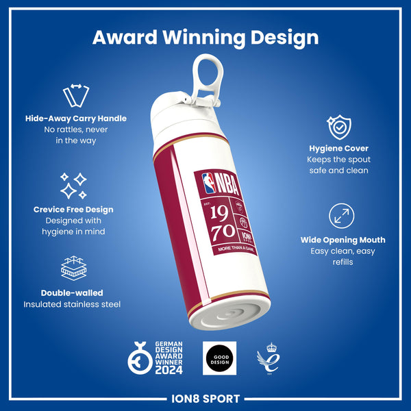 NBA x ION8, Isolierte Stahlflasche, Cleveland Cavaliers, 750 ml