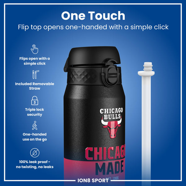 NBA x ION8, Isolierte Stahlflasche, Chicago Bulls, 750 ml