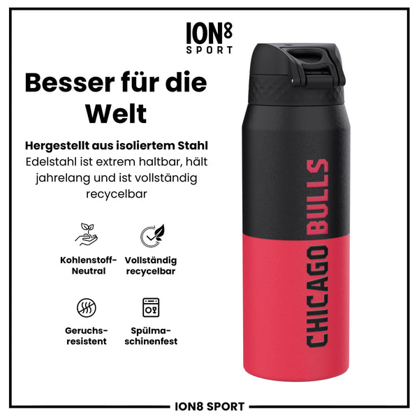 NBA x ION8, Isolierte Edelstahl, Chicago Bulls, 750 ml