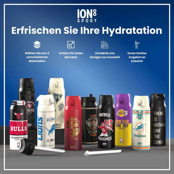 NBA x ION8, Isolierte Edelstahl, Chicago Bulls, 750 ml