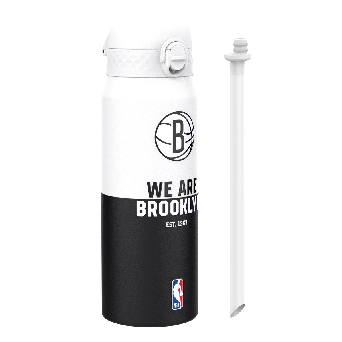 NBA x ION8, Isolierte Stahlflasche, Brooklyn Nets, 750 ml