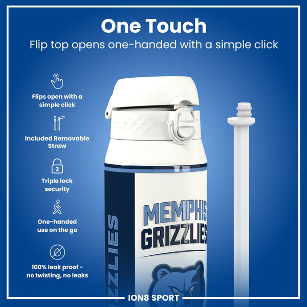 NBA x ION8, Isolierte Stahlflasche, Memphis Grizzlies, 750 ml