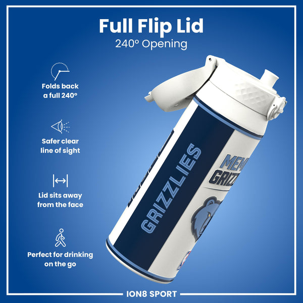 NBA x ION8, Isolierte Stahlflasche, Memphis Grizzlies, 750 ml