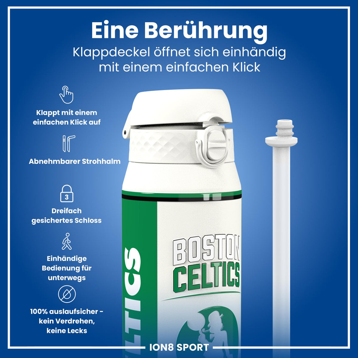 NBA x ION8, Isolierte Edelstahl, Boston Celtics, 750 ml