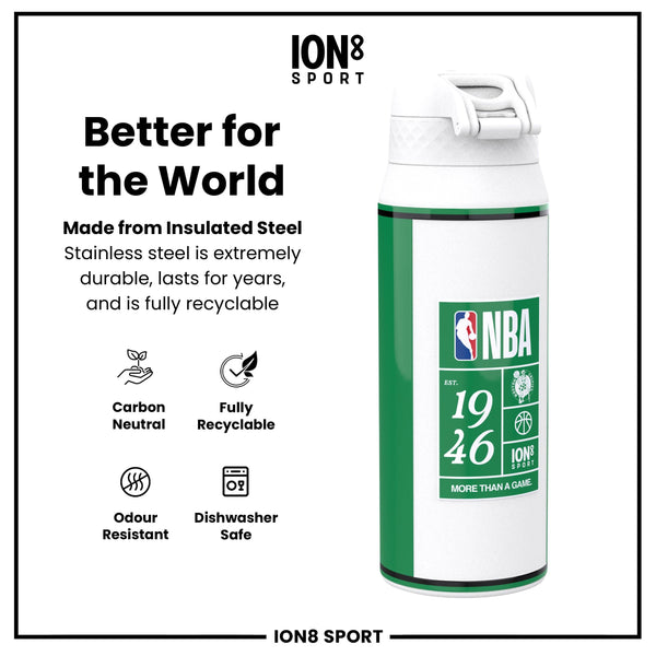 NBA x ION8, Isolierte Stahlflasche, Boston Celtics, 750 ml