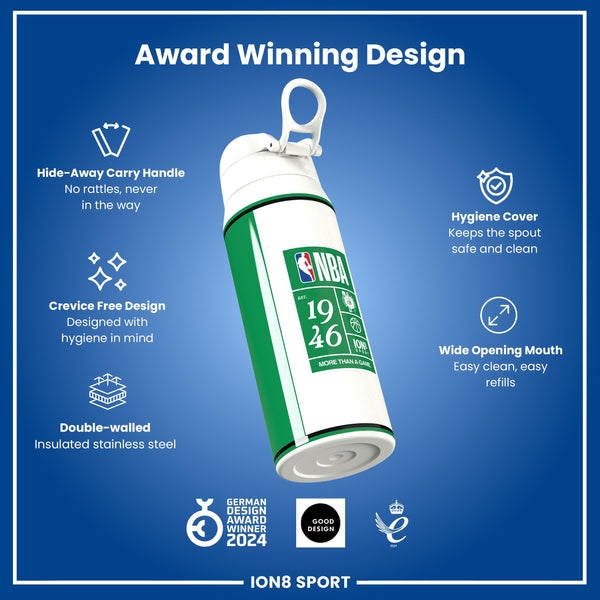 NBA x ION8, Isolierte Stahlflasche, Boston Celtics, 750 ml