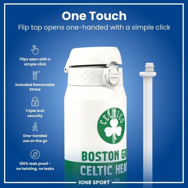 NBA x ION8, Isolierte Stahlflasche, Boston Celtics, 750 ml