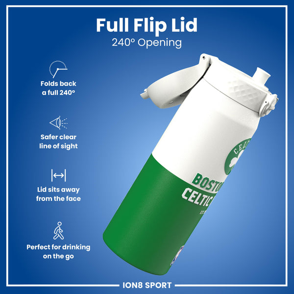 NBA x ION8, Isolierte Stahlflasche, Boston Celtics, 750 ml