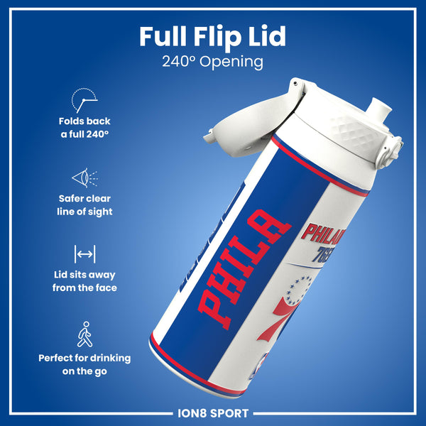 NBA x ION8, Isolierte Stahlflasche, Philadelphia 76ers, 750 ml