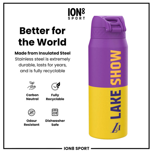 NBA x ION8, Isolierte Stahlflasche, LA Lakers, 750 ml