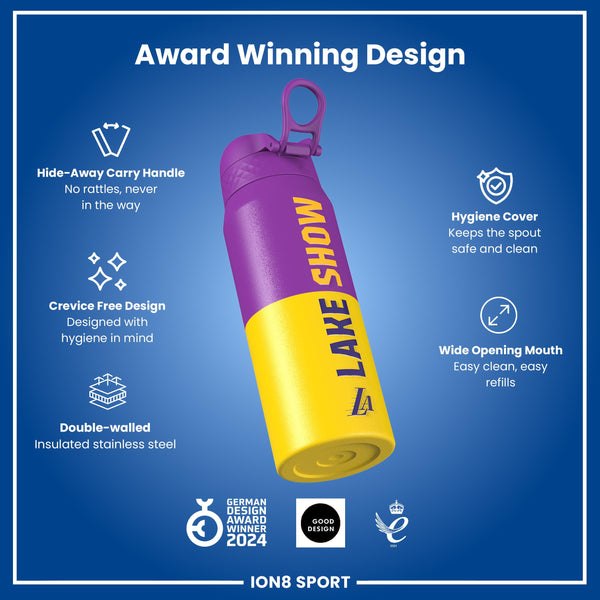 NBA x ION8, Isolierte Stahlflasche, LA Lakers, 750 ml