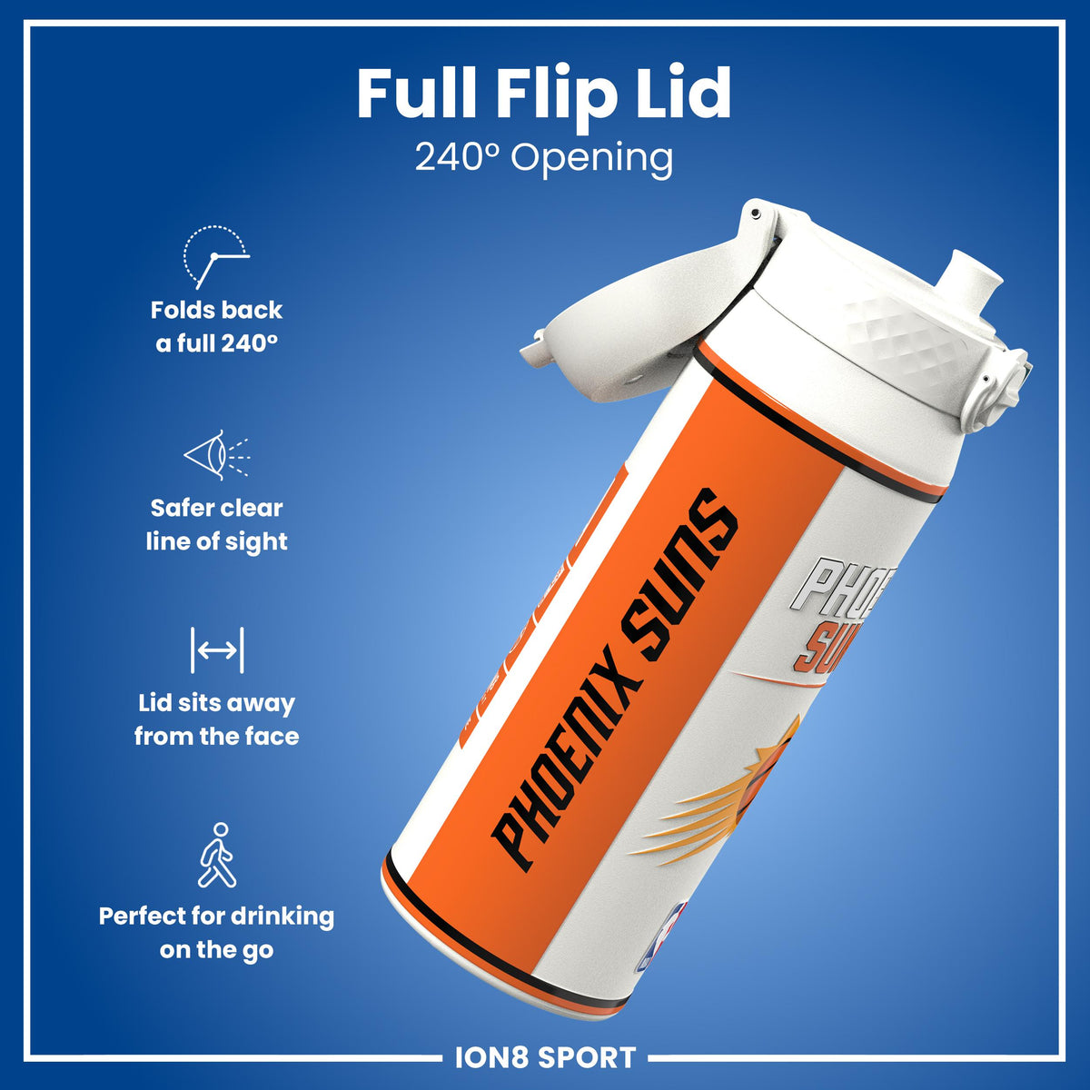 NBA x ION8, Isolierte Stahlflasche, Phoenix Suns, 750 ml