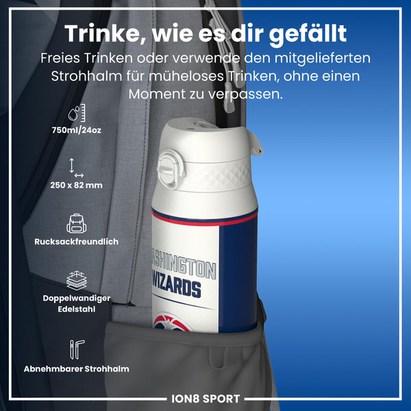 NBA x ION8, Isolierte Edelstahl, D.C Wizards, 750 ml