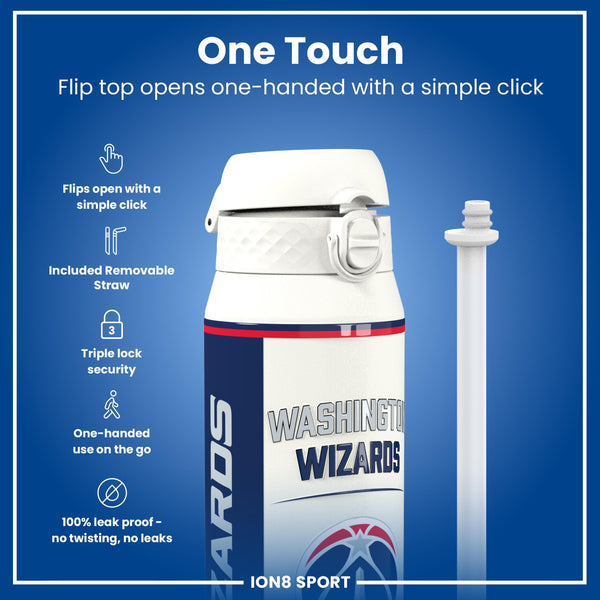 NBA x ION8, Isolierte Stahlflasche, D.C Wizards, 750 ml