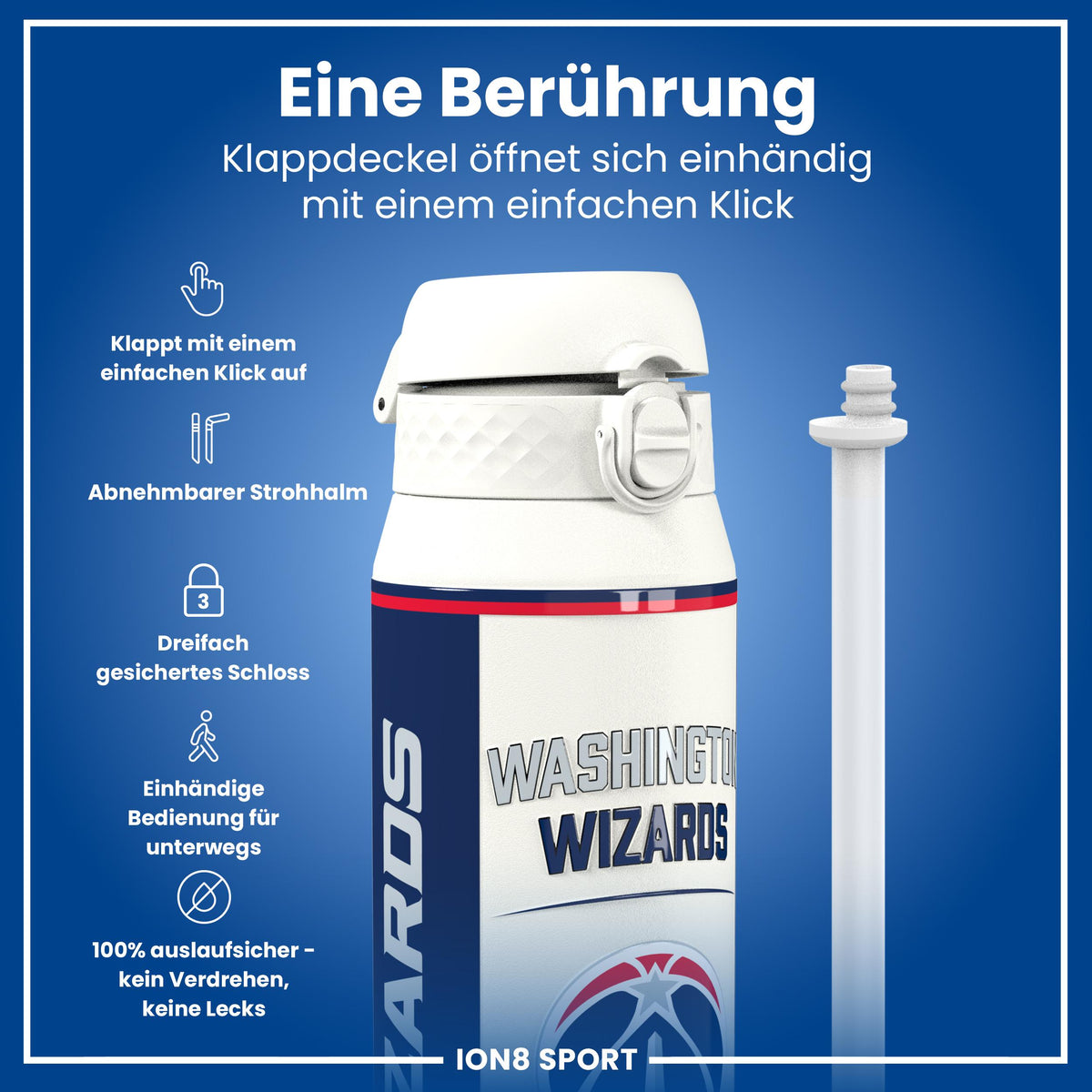 NBA x ION8, Isolierte Edelstahl, D.C Wizards, 750 ml