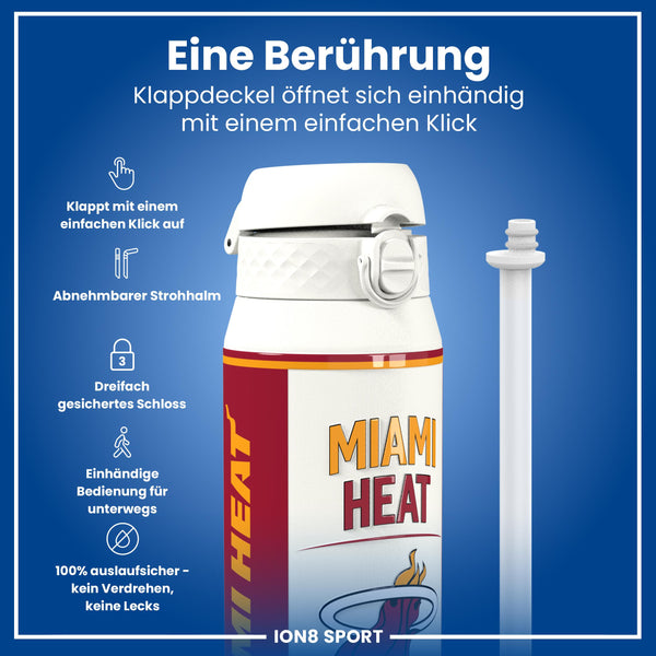 NBA x ION8, Isolierte Edelstahl, Miami Heat, 750 ml