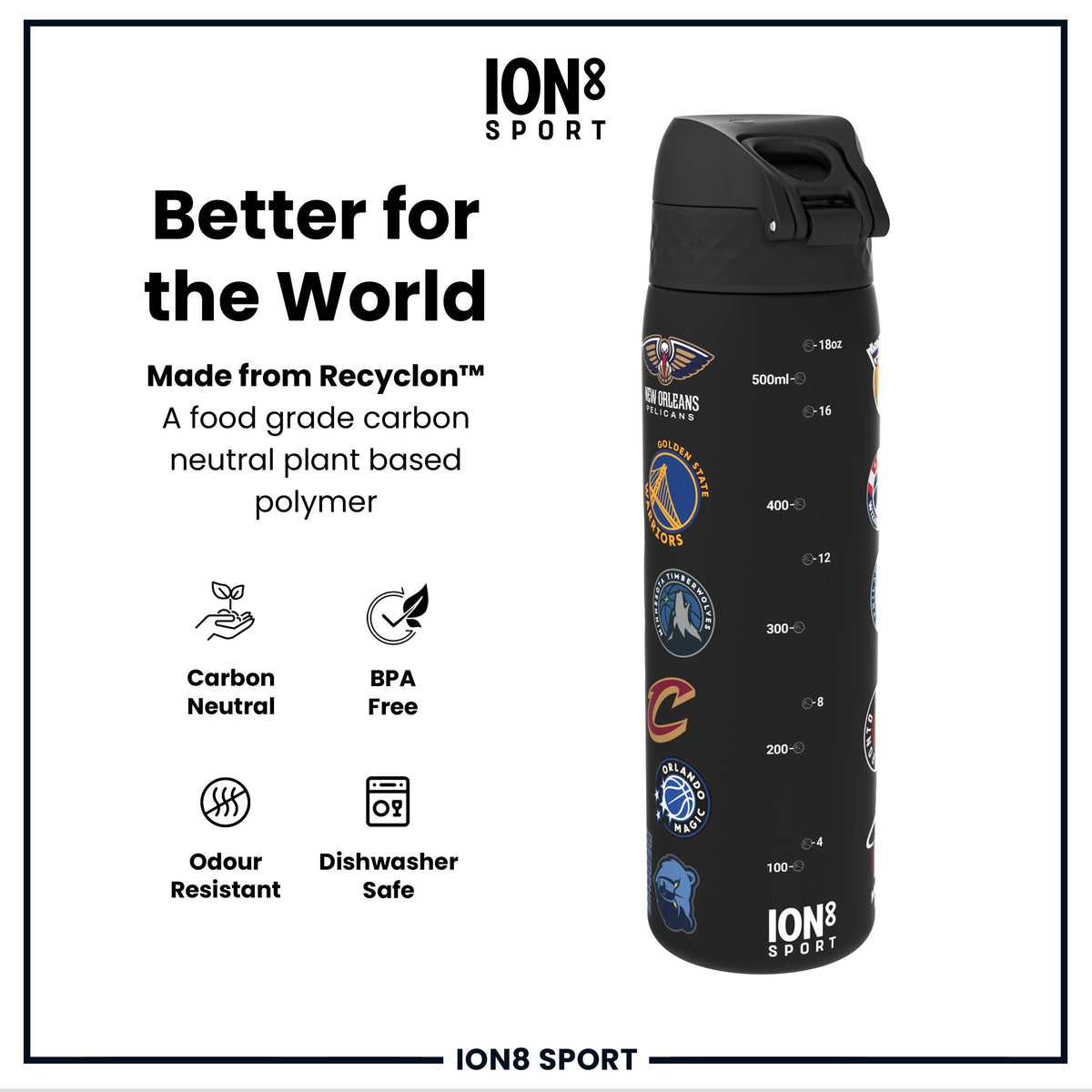 NBA x ION8, Recyclon, Multi Teams, 500 ml