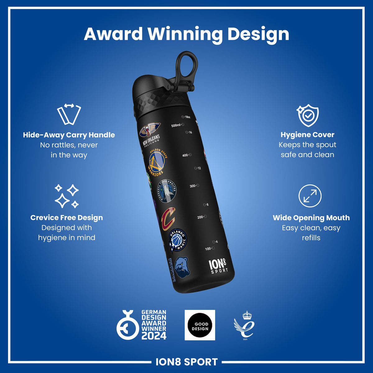 NBA x ION8, Recyclon, Multi Teams, 500 ml