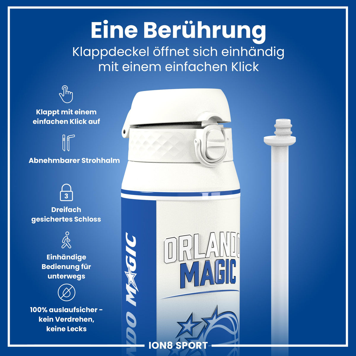 NBA x ION8, Isolierte Edelstahl, Orlando Magic, 750 ml