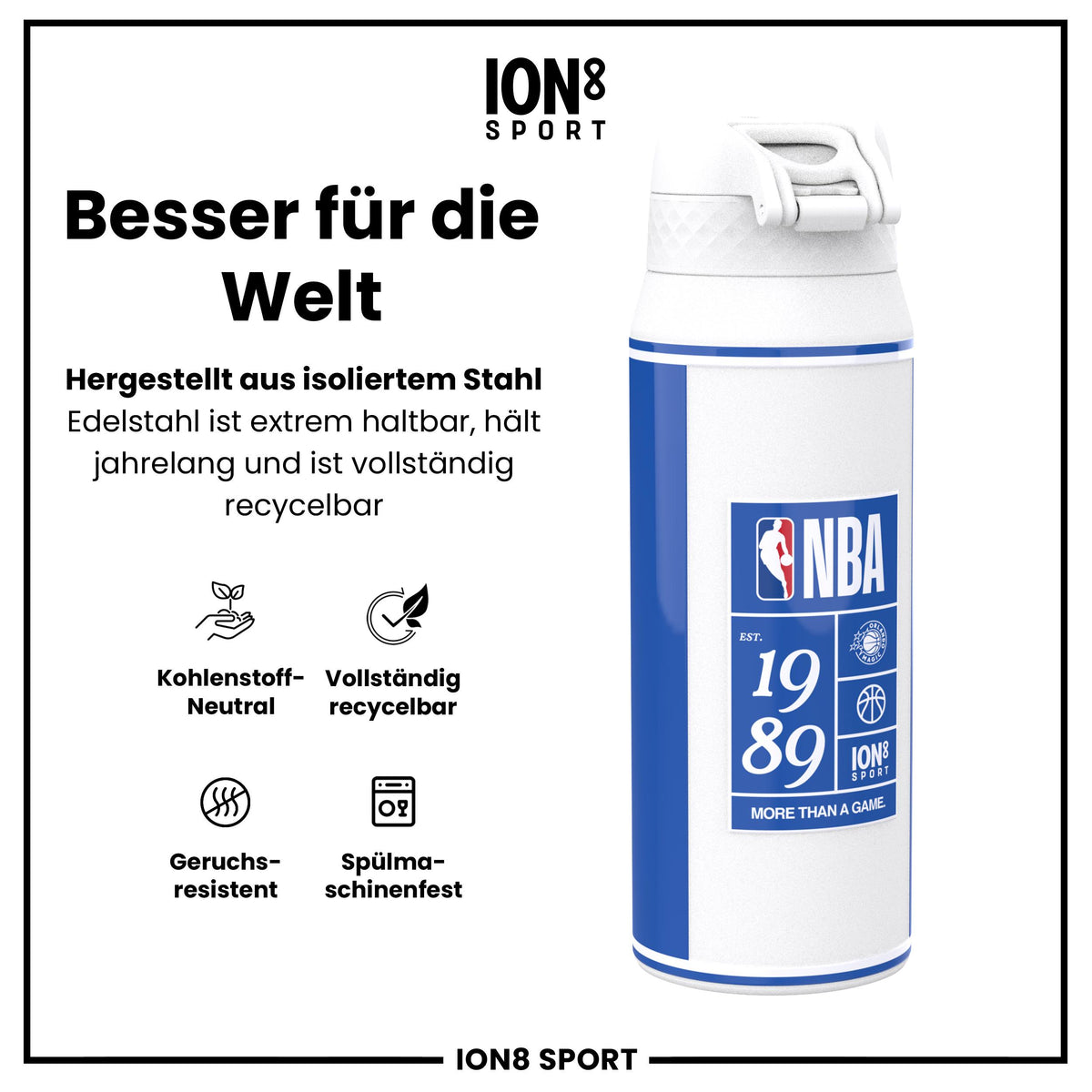 NBA x ION8, Isolierte Edelstahl, Orlando Magic, 750 ml
