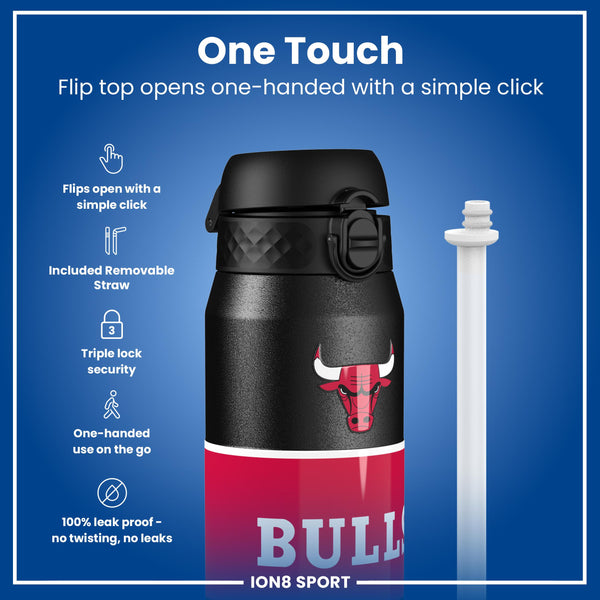 NBA x ION8, Isolierte Stahlflasche, Chicago Bulls, 750 ml