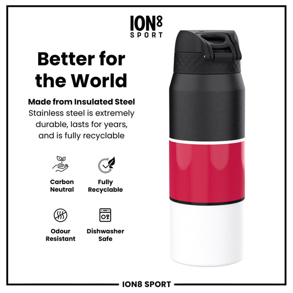 NBA x ION8, Isolierte Stahlflasche, Chicago Bulls, 750 ml