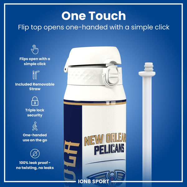 NBA x ION8, Isolierte Stahlflasche, NOLA Pelicans, 750 ml