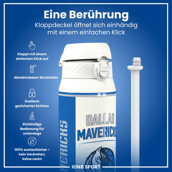 NBA x ION8, Isolierte Edelstahl, Dallas Mavericks, 750 ml