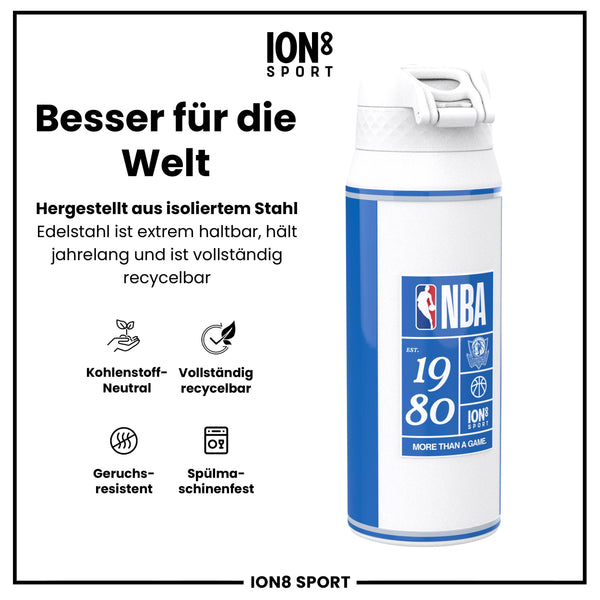NBA x ION8, Isolierte Edelstahl, Dallas Mavericks, 750 ml