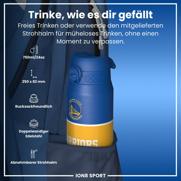 NBA x ION8, Isolierte Edelstahl, GS Warriors, 750 ml