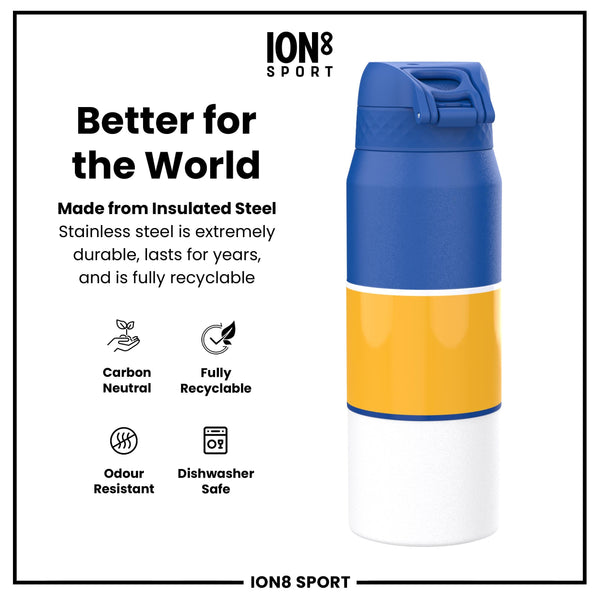 NBA x ION8, Isolierte Stahlflasche, GS Warriors, 750 ml