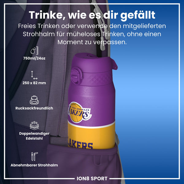 NBA x ION8, Isolierte Edelstahl, LA Lakers, 750 ml