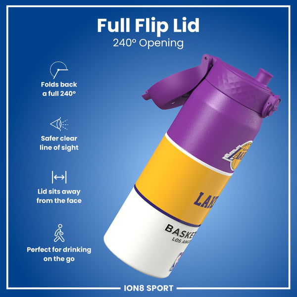 NBA x ION8, Isolierte Stahlflasche, LA Lakers, 750 ml