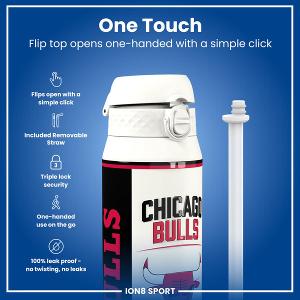 NBA x ION8, Isolierte Stahlflasche, Chicago Bulls, 750 ml