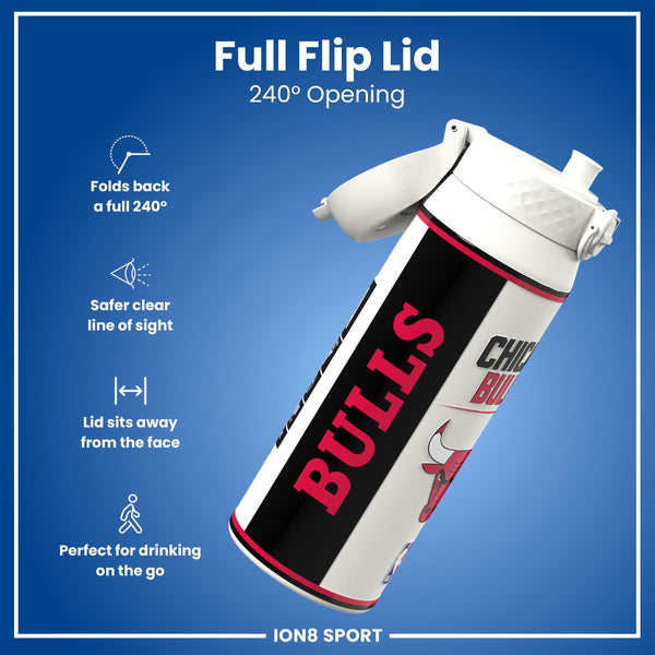 NBA x ION8, Isolierte Stahlflasche, Chicago Bulls, 750 ml