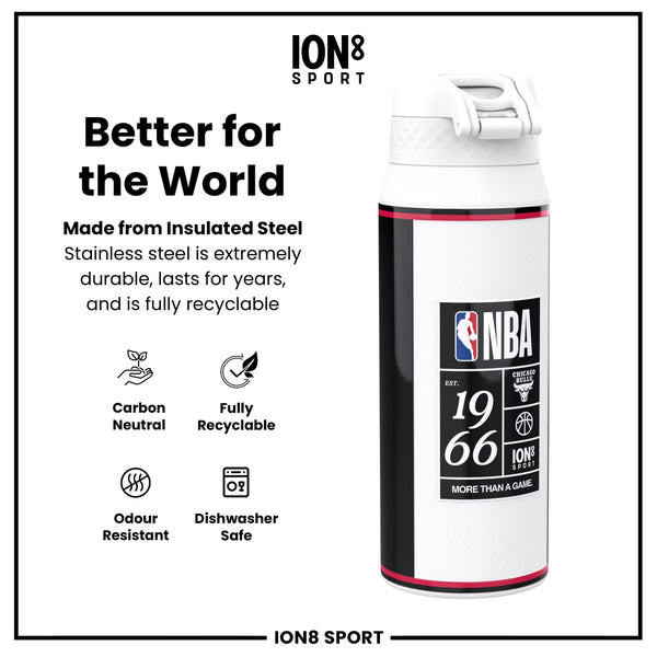 NBA x ION8, Isolierte Stahlflasche, Chicago Bulls, 750 ml