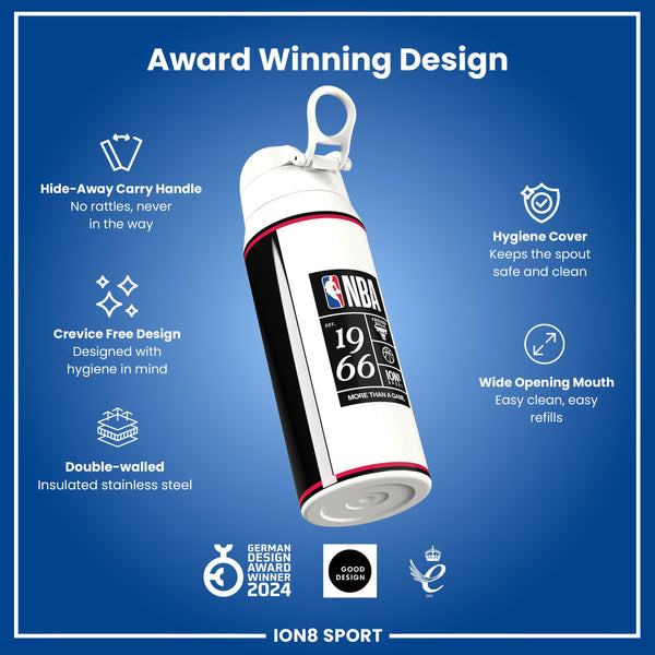 NBA x ION8, Isolierte Stahlflasche, Chicago Bulls, 750 ml