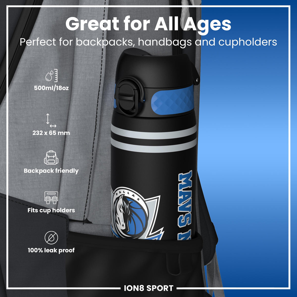 NBA x ION8, Recyclon, Dallas Mavericks, 500 ml