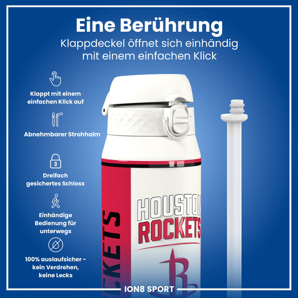 NBA x ION8, Isolierte Edelstahl, Houston Rockets, 750 ml