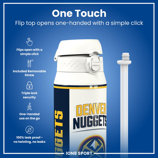 NBA x ION8, Isolierte Stahlflasche, Denver Nuggets, 750 ml